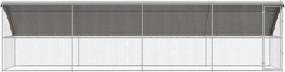 vidaXL Κλουβί Σκύλου 4 pcs Ασημί 8 x 2 x 2 m Γαλβανισμένος χάλυβας