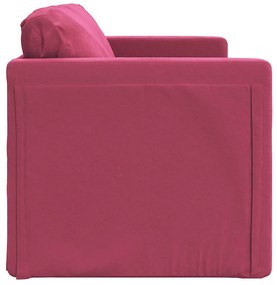 vidaXL Καναπές-Κρεβάτι Δαπέδου 2 σε 1 Μπορντό 122x204x55εκ. Βελούδινος