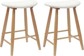 vidaXL Καρέκλες φαγητού 2 pcs Φυσικό 46 x 37 x 63 εκ