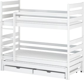 TOMI 80x200 white bunk bed Lano Furniture