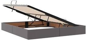 vidaXL Κρεβάτι Αποθήκης με στρώμα Γκρι 180 x 200 cm Τεχνητό Δέρμα