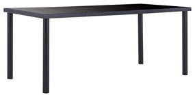 vidaXL Τραπεζαρία Μαύρη 180 x 90 x 75 εκ. από Ψημένο Γυαλί