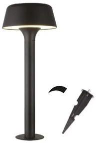 Ηλιακό Φωτιστικό Κήπου Δαπέδου LED 1,8W 4000K με Βάση &amp; Καρφί IP44 5-011 Μαύρο Lumen-5-011-Μαύρο 5-011