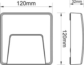 Απλίκα LED Εξωτερικού Χώρου Aca SLIM42W White