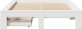 vidaXL Σκελετός Κρεβ. Χωρίς Στρώμα Λευκό 120x190 εκ Μασίφ Πεύκο