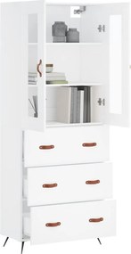 vidaXL Ντουλάπι Λευκό 69,5x34x180 εκ. από Επεξεργασμένο Ξύλο