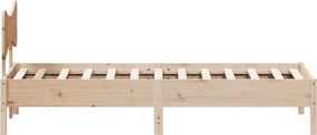 vidaXL Σκελετός Κρεβατιού Χωρίς Στρώμα 100x200 εκ. Μασίφ Πεύκο