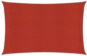 vidaXL Πανί Σκίασης Κόκκινο 3,5 x 4,5 μ. από HDPE 160 γρ./μ²