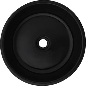 vidaXL Νιπτήρας Στρογγυλός Μαύρος 42x12 εκ. Κεραμικός