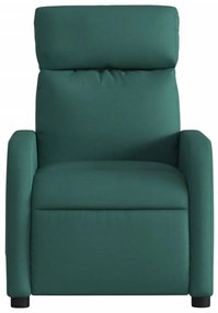 vidaXL Πολυθρόνα Ανακλινόμενη Σκούρο Πράσινο Υφασμάτινη