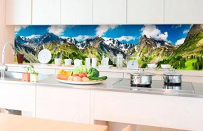 Αυτοκόλλητη φωτοταπετσαρία για γοητευτικά βουνά κουζίνας - 260x60