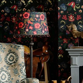 Φωτιστικό Δαπέδου Szekely-Artisan Black-Multi MindTheGap Wood, Fabric
