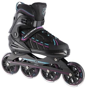 Αυξομειούμενα Πατίνια Roller NA 1128 Μαύρο/Μωβ IN-LINE SKATES NILS EXTREME Extra Large(43-45)
