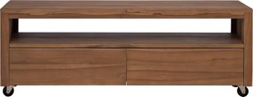 vidaXL Ντουλάπι TV 110 x 30 x 40 cm Φυσικό Στερεό Ξύλο Τίκ