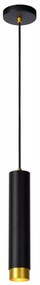 Φωτιστικό Κρεμαστό Lucide 35413-01-30 FLORIS Μαύρο Ματ (Black Mat)|Χρυσό Χρώμα (Gold Coloured)