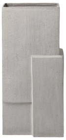 Βάζο Δαπέδου Monolith, Large, H50x24Lx17W, Απαλό Γκρι, Stoneware, KRISTINA DAM Studio