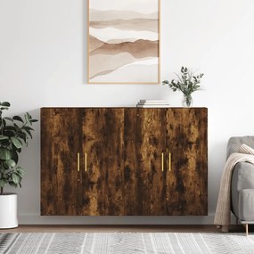 vidaXL Ντουλάπια Τοίχου 2 τεμ. Καπνιστή Δρυς 69,5 x 34 x 90 εκ.