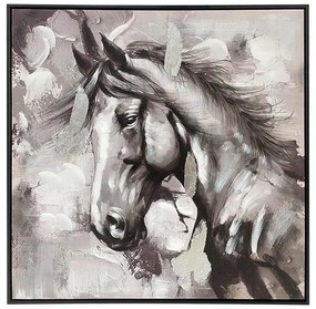 Πίνακας σε Καμβά FL33285 Fylliana με Πλαστικό Πλαίσιο σε Μαύρο και Γκρί χρώμα 70x4x70εκ.