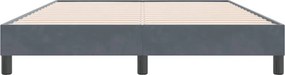 VidaXL Box Spring Κρεβάτι χωρίς στρώμα Σκούρο γκρι 160x220cm Βελούδινο