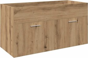 vidaXL ντουλάπι νιπτήρα με ενσωματωμένη λεκάνη Artisan Δρυς