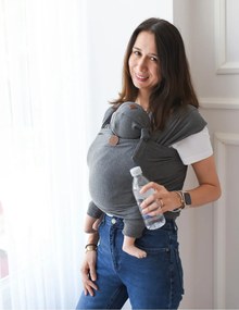 Stewehome Ελαστικός μάρσιπος από 100% βαμβάκι για βρέφη Γκρι