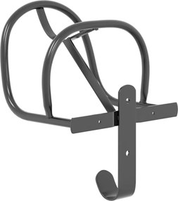 vidaXL Βάση Χαλιναριού Τοίχου Μαύρη Σιδερένια