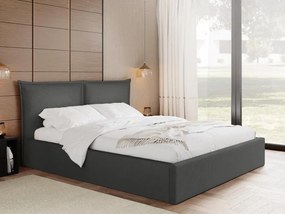 Επενδυμένο κρεβάτι Pirkun-140 x 200-Ανθρακί