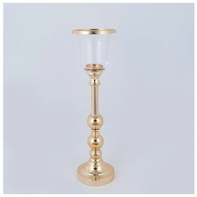 Κηροπήγιο Μεταλλικό Χρυσό 15x54cm 752-24085 Estheti-752-24085-Χρυσό 752-24085