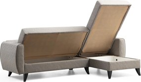 Corner Sofa-Bed Alkon - Light Grey Light Grey