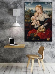 Αναγεννησιακός πίνακας σε καμβά με γυναίκα και παιδί KNV820 80cm x 120cm