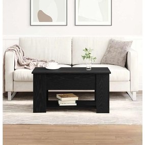 vidaXL Μαύρο Τραπέζι Καφέ 79x49x41 εκ. Φτιαγμένο από Επεξεργασμένο Ξύλο