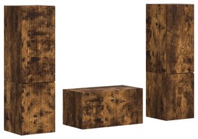 vidaXL 3 pcs Καπνιστό Δρύς