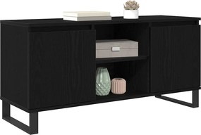 vidaXL Ντουλάπι TV 104 x 35 x 50 εκ. Μαύρη Οξυά Επεξεργασμένο Ξύλο