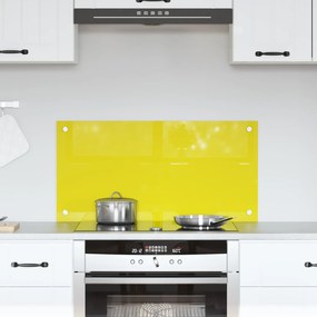 vidaXL Κουζίνα Πλακάκι Κίτρινο 80x40x0,6 εκ. Θερμαινόμενο Γυαλί