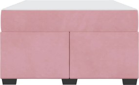 vidaXL Σκελετός Κρεβατιού με στρώμα Ροζ 120 x 200 cm ύφασμα