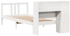 vidaXL Κρεβάτι Βιβλιοθήκη Χωρίς Στρώμα 90x200 εκ Μασίφ Ξύλο Πεύκου