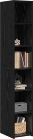 vidaXL Highboard Μαύρη Δρυς 30 x 41 x 185 εκ. Επεξεργασμένο Ξύλο