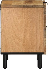 vidaXL Κομοδίνο καφέ 40x33x46 cm από μασίφ ξύλο Mango