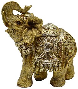 Διακοσμητικό Ελέφαντας Χρυσό Polyester 8.5x5x10cm ANKOR