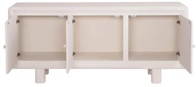 ΜΠΟΥΦΕΣ ΣΕΙΡΑ SANTORINI  MDF ΣΕ ΥΠΟΛΕΥΚΟ ΧΡΩΜΑ-3 ΠΟΡΤΕΣ 140x38x64Υεκ.