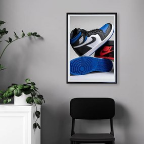 Πόστερ &amp; Κάδρο Sneakers KDS002C 22x31cm Μαύρο Ξύλινο Κάδρο (με πόστερ)