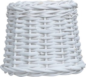 vidaXL Καπέλο Φωτιστικού Λευκό 25 x 17 εκ. από Wicker