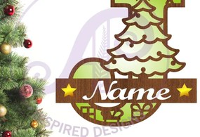 Intra απο ξύλο plywood 3mm-4mm πάχος Χριστουγεννιάτικο μονόγραμμα με κεφαλαίο γράμμα J Δίασταση 30x20 cm INTRAFABR-79721529