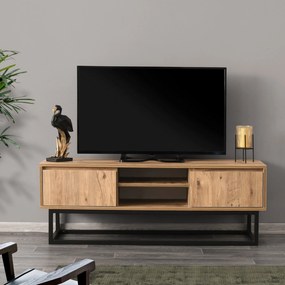 Έπιπλο Τηλεόρασης Μαύρο / Πεύκο CECLA 140x40x50