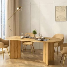 Τραπέζι Cortado Megapap χρώμα sapphire oak 200x90x74εκ.