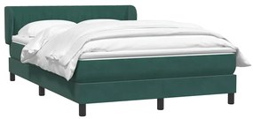 vidaXL Box Spring κρεβάτι με στρώμα σκούρο πράσινο 160x220cm Βελούδινο