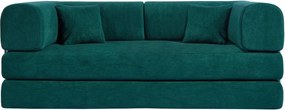 Compressed Nextdeco τριθέσιος καναπές-κρεβάτι πράσινος 200x100x75εκ.