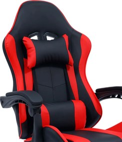 Καρέκλα γραφείου gaming William pakoworld PU μαύρο-κόκκινο