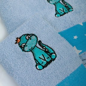 Παιδικές Πετσέτες (Σετ 2τμχ) Dimcol Dinosaur 179 Sky Blue
