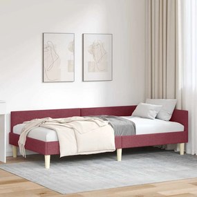 vidaXL Κρεβάτι Γωνίας Κόκκινο 80 x 200 cm ύφασμα